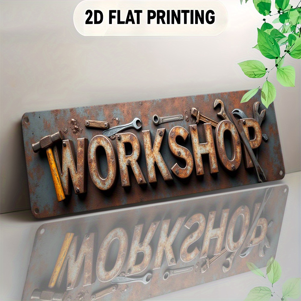 Workshop Tools Background - 2D-плоская вывеска, декоративный элемент в модном
