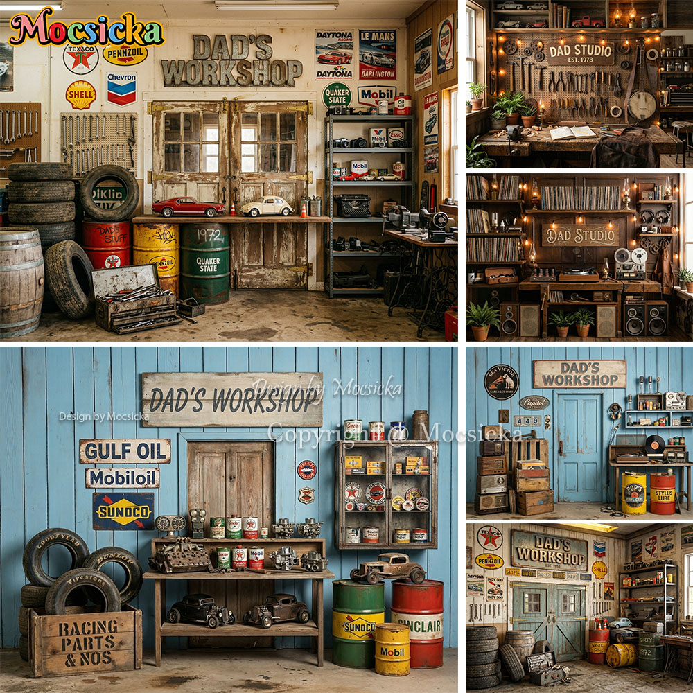 Workshop Tools Background - Фон для фотосъемки Mocsicka «Мастерская папы»: