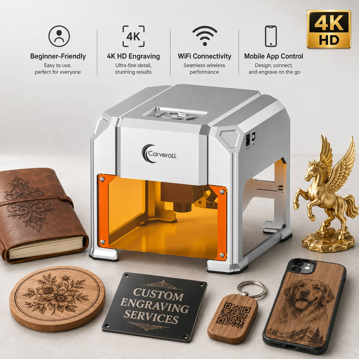 Workshop Tools Wood - Лазерный гравер Carverall, K4 3W, A1