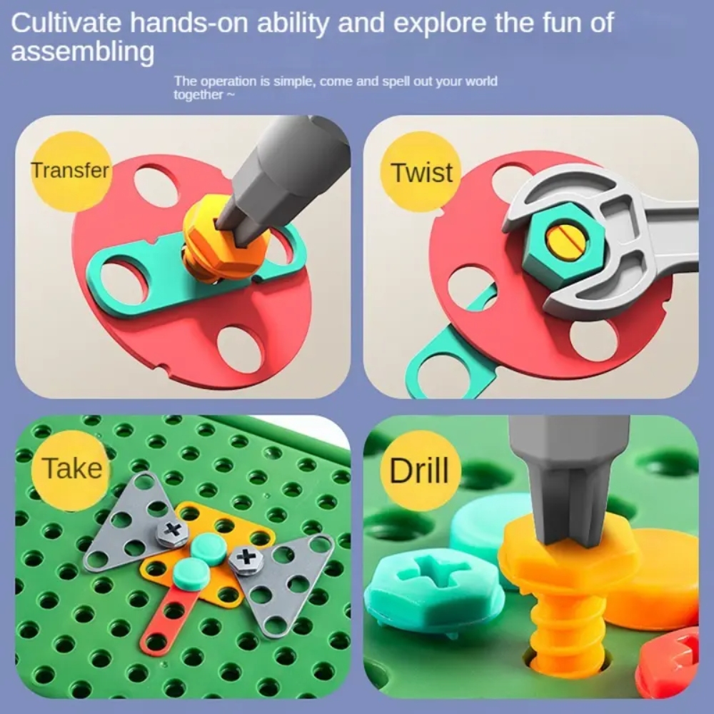 450 шт. Набор для детей STEM с – обзор и цена Workshop Tools Toy