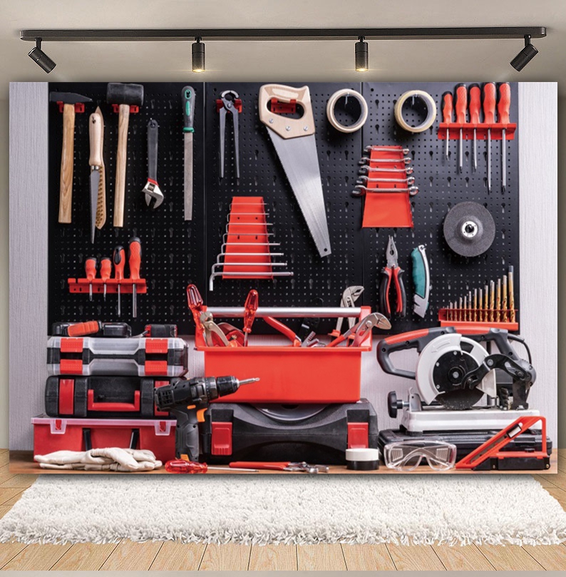 Винтажные фон для гаража, инст – обзор и цена Workshop Tools Background