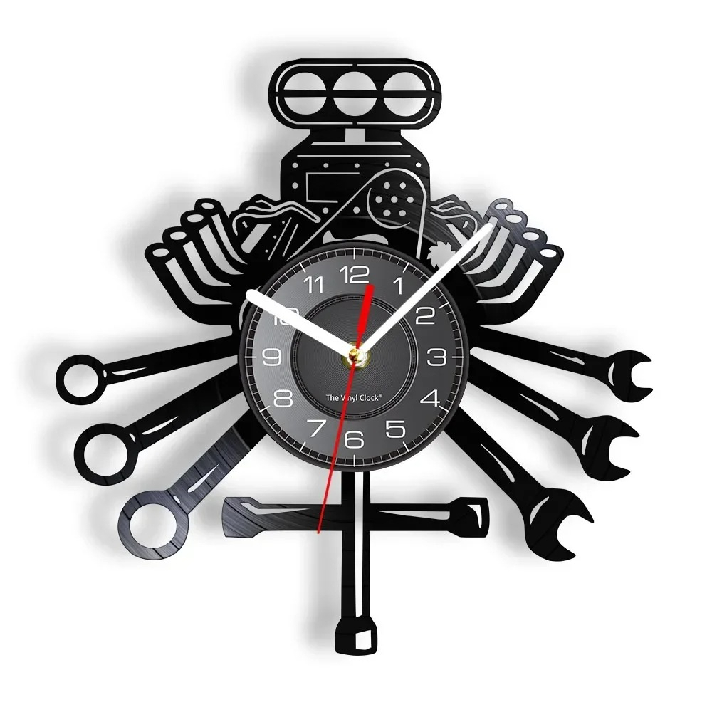 Виниловые настенные часы «Инст – обзор и цена Tools In Engine Room Workshop