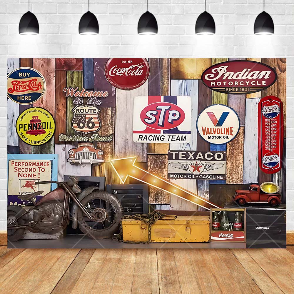 Ретро мотоцикл ремонт автомоби – обзор и цена Workshop Tools Background